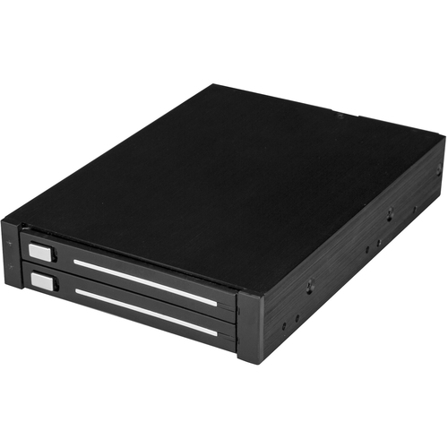 StarTech.com Dual-Bay 2.5in SATA SSD / HDD Rack for 3.5in Front Bay - Trayless SATA Backplane - RAID - Easily connect and hot swap two 2.5" SATA hard drives or SSDs through a single 3.5" front bay - 2-Bay 2.5" SATA SSD/ HDD rack - Multiple RAID options: R