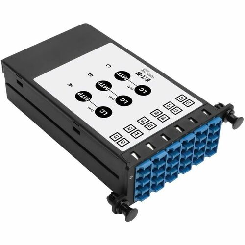 Eaton Tripp Lite Series 40/100Gb Singlemode Fiber, 40Gb to 4 x 10Gb, 100Gb to 4 x 25Gb, Breakout Cassette, (x3) 8-Fiber MTP/MPO (APC) to (x12) LC (UPC) Duplex 9/125, N482 Chassis - 12 Port(s) - 12 x Duplex - Rack-mountable