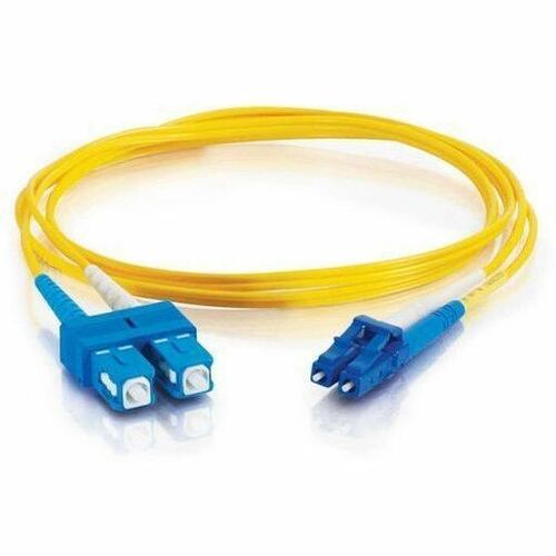 C2G 3m LC-SC 9/125 OS2 Duplex Single-Mode PVC Fiber Optic Cable - Yellow