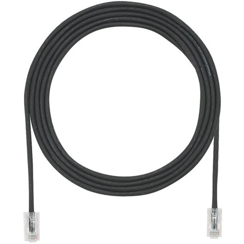 Panduit Copper Patch Cord - 4 ft Category 6a Network Cable for Network Device - First End: 1 x RJ-45 Network - Male - Second End: 1 x RJ-45 Network - Male - Patch Cable - 28 AWG - Black - 1