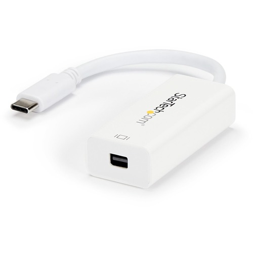 StarTech.com - USB-C to Mini DisplayPort Adapter - 4K 60Hz - White - USB Type-C to Mini DP Adapter - Thunderbolt 3 Compatible - USBC to Mini DisplayPort Adapter supports 4K resolutions - Reversible USBC connects easily to your Thunderbolt 3 device - USB-C