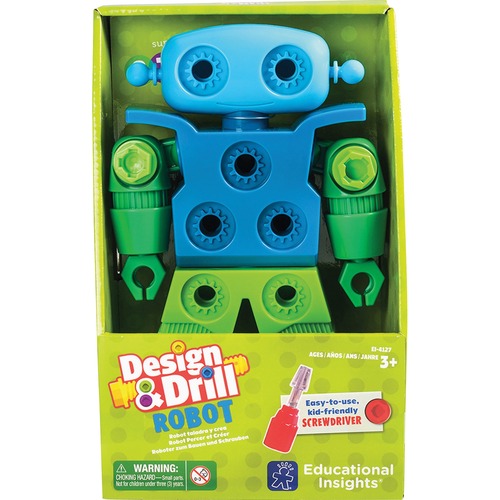 Educational Insights Design & Drill Robot Play Set - Theme/Subject: Learning - Skill Learning: Problem Solving, Creativity, Eye-hand Coordination - Multi