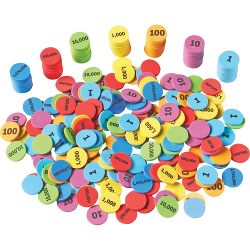 Learning Resources Place Value Disks - Theme/Subject: Learning - Skill Learning: Visual, Place Value, Counting, Comparison, Addition, Subtraction, Tactile Discrimination, Renaming - 4 Year & Up - Multi