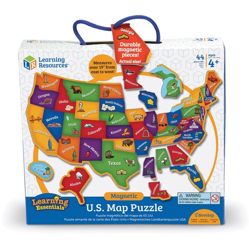 Learning Resources Magnetic US Map Puzzle - 19" Width x 13" Height