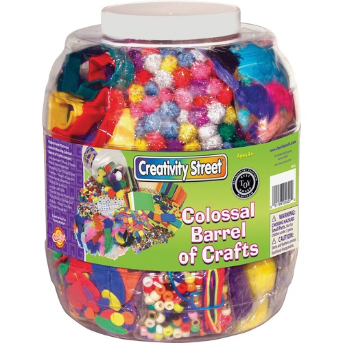 Pacon Barrel of Colossal Crafts - Craft - 8.75" Height x 8.75" Width13" Length - 1 Each - Assorted - Foam