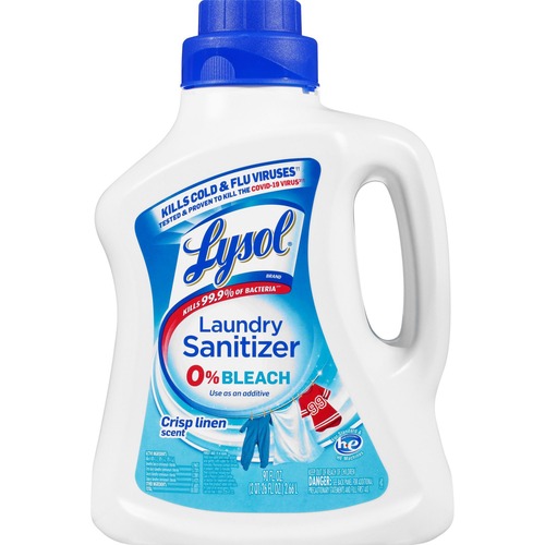 Lysol Crisp Linen Laundry Sanitizer - 90 fl oz (2.8 quart) - Crisp Linen Scent - 1 Each - Blue