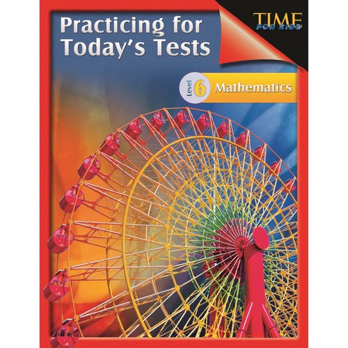 Shell Education Math Practice Tests - Level 6 Printed Book - 128 Pages - Book - Grade 6