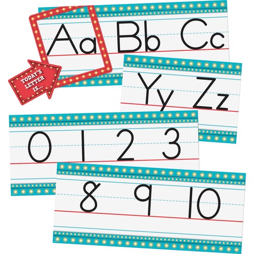 Teacher Created Resources Marquee Alphabet Bulletin Board Set - Fun, Learning Theme/Subject - 0.06" Height x 7.50" Width x 17.50" Length - Multicolor - 1 / Set