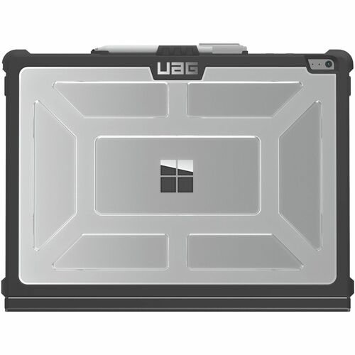 Urban Armor Gear Plasma Series Microsoft Surface Book 3, 2, 1, & Performance Base Case - For Microsoft Notebook, Stylus - Black, Ice - Drop Resistant, Impact Resistant, Shock Resistant, Anti-slip - Polycarbonate, Polyurethane, Thermoplastic Polyurethane (
