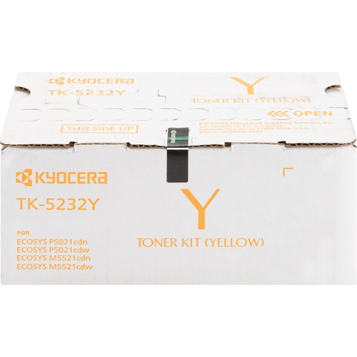 Kyocera TK-5232Y Original High Yield Laser Toner Cartridge - Yellow - 1 Each - 2200 Pages