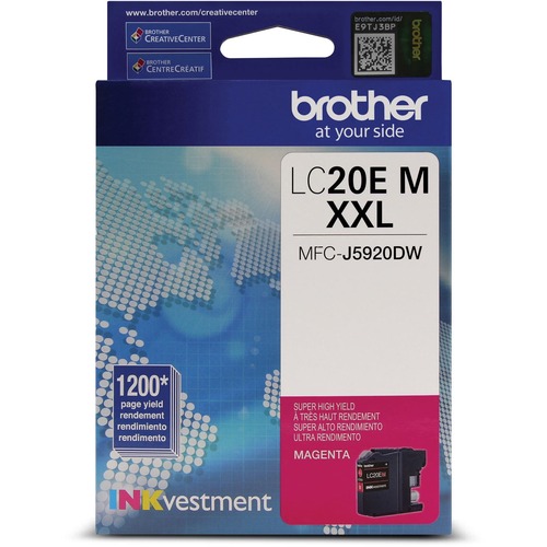 Brother INKvestment LC20EMS Original Super High (XXL Series) Yield Inkjet Ink Cartridge - Magenta Pack - 1200 Pages