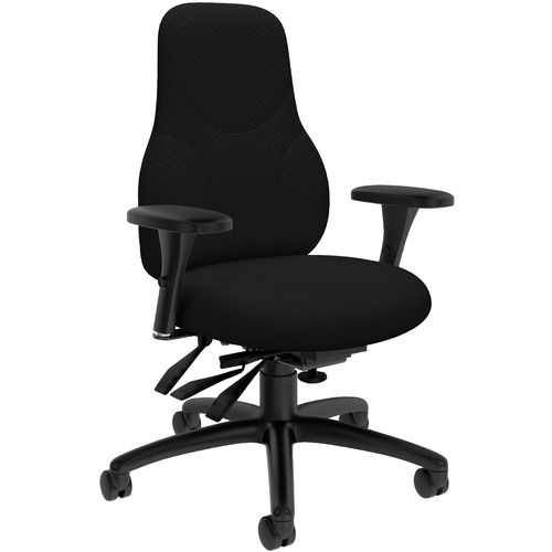 Global Tritek Ergo Select 7482-3 Task Chair - Echo Foam Seat - Echo Foam Back - High Back - 5-star Base - Armrest - 1 Each