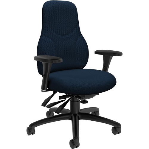 Global Tritek Ergo Select 7482-3 Task Chair - Twilight Foam Seat - Twilight Foam Back - High Back - 5-star Base - Armrest - 1 Each