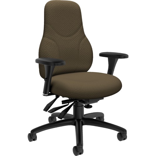 Global Tritek Ergo Select 7482-3 Task Chair - Haze Foam Seat - Haze Foam Back - High Back - 5-star Base - Armrest - 1 Each