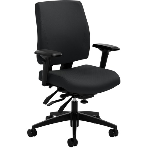 Global Ergo Management Chair - Mid Back - Black - 1 Each