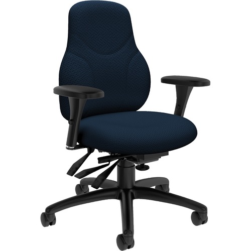 Global Tritek Ergo Select 7491-3 Task Chair - Twilight Foam Seat - Twilight Foam Back - Mid Back - 5-star Base - Yes - 1 Each - Medium Back - GLB74913TC69BLKG2