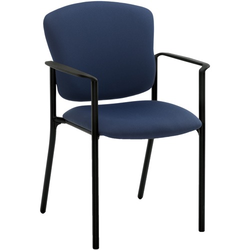 Global Twilight Armchair, Upholstered Back (2194WS) - Pacific Seat - Pacific Back - Black Tubular Steel Frame - Four-legged Base - Yes - 1 Each