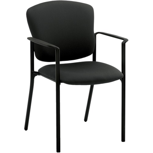 Global Twilight Armchair, Upholstered Back (2194WS) - Dance Seat - Dance Back - Black Tubular Steel Frame - Four-legged Base - Yes - 1 Each