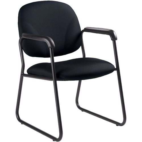 Global Solo Armchair - Ebony Seat - Ebony Back - Steel Frame - 1 Each