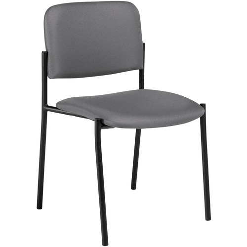 Offices To Go Minto MVL2748 Stacking Chair - Slate Fabric Seat - Slate Back - Steel Frame - Four-legged Base - No - 1 Each