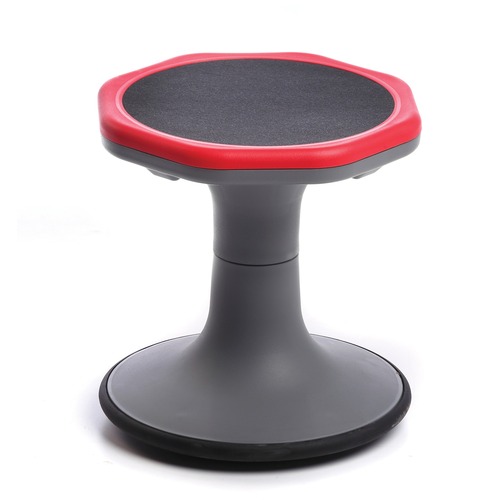 MITYBILT Jive Balance 12" - Memory Foam Seat - Light Gray, Red - Polypropylene, Thermoplastic Elastomer (TPE) - 1 Each