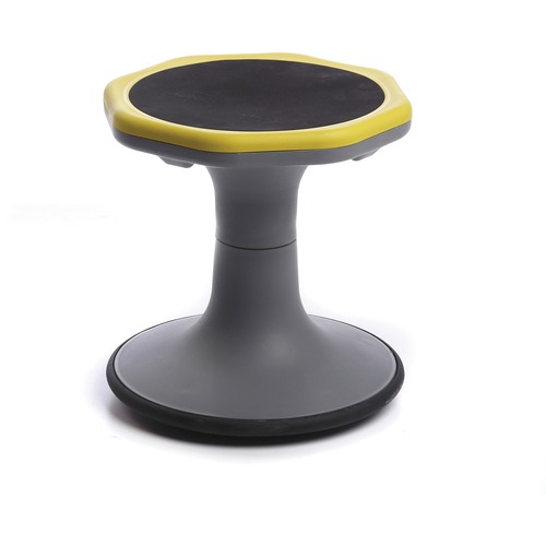 MITYBILT Jive Balance 12" - Memory Foam Seat - Light Gray, Yellow - Polypropylene, Thermoplastic Elastomer (TPE) - 1 Each