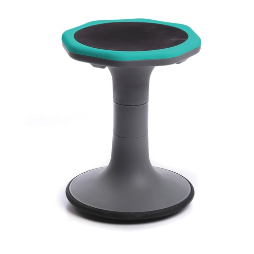 MITYBILT Jive Balance 15" - Memory Foam Seat - Light Gray, Aqua - Polypropylene, Thermoplastic Elastomer (TPE) - 1 Each