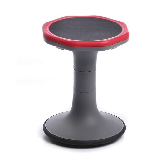 MITYBILT Jive Balance 15" - Memory Foam Seat - Light Gray, Red - Polypropylene, Thermoplastic Elastomer (TPE) - 1 Each