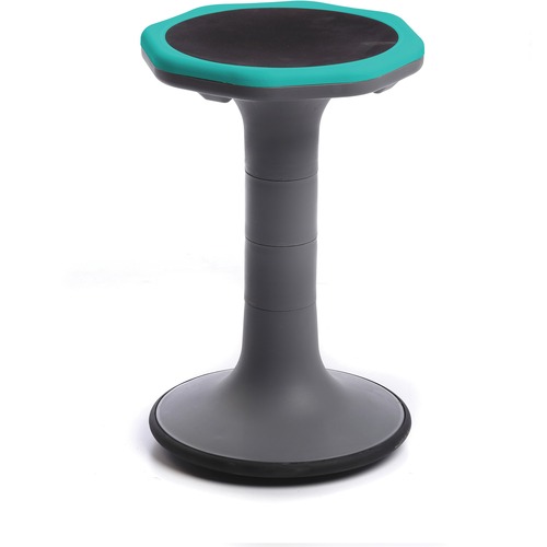 MITYBILT Jive Balance 18" - Memory Foam Seat - Light Gray, Aqua - Polypropylene, Thermoplastic Elastomer (TPE) - 1 Each
