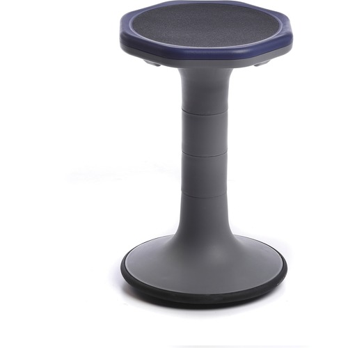 MITYBILT Jive Balance 18" - Memory Foam Seat - Light Gray, Navy - Polypropylene, Thermoplastic Elastomer (TPE) - 1 Each