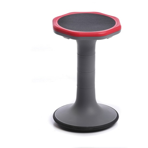 MITYBILT Jive Balance 18" - Memory Foam Seat - Light Gray, Red - Polypropylene, Thermoplastic Elastomer (TPE) - 1 Each