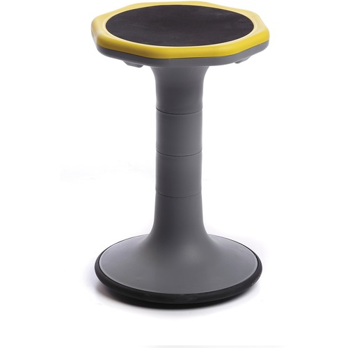 MITYBILT Jive Balance 18" - Memory Foam Seat - Light Gray, Yellow - Polypropylene, Thermoplastic Elastomer (TPE) - 1 Each