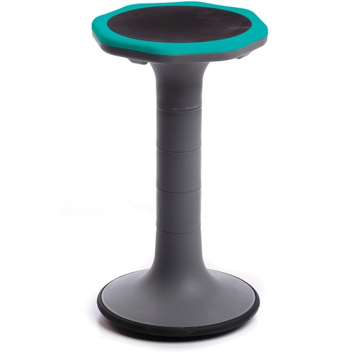 MITYBILT Jive Balance 21" - Memory Foam Seat - Light Gray, Aqua - Polypropylene, Thermoplastic Elastomer (TPE) - 1 Each