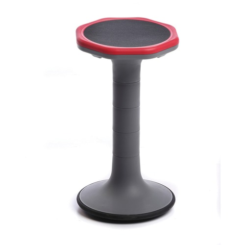 MITYBILT Jive Balance 21" - Memory Foam Seat - Light Gray, Red - Polypropylene, Thermoplastic Elastomer (TPE) - 1 Each