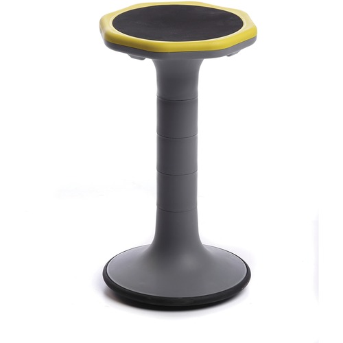 MITYBILT Jive Balance 21" - Memory Foam Seat - Light Gray, Yellow - Polypropylene, Thermoplastic Elastomer (TPE) - 1 Each