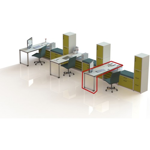 Links Business Furniture Solo Workstation - 30" Height x 24" Width x 70" Depth - True White