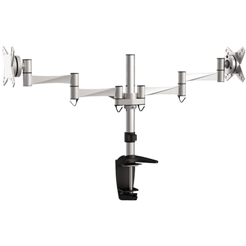 Horizon ActivErgo AES20 Mounting Arm for Monitor - Silver, Black - 2 Display(s) Supported - 27" Screen Support - 16 kg Load Capacity - 75 x 75, 100 x 100 - 1 Each - Monitor Arms - HZNAEG20