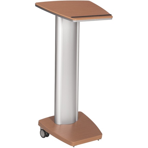 Global Bungee B44LEC Lectern - 22" x 17" x 44" - Material: Aluminum Panel, Plastic Front - Finish: Winter Cherry - Lecterns - GLBB44LECWCR