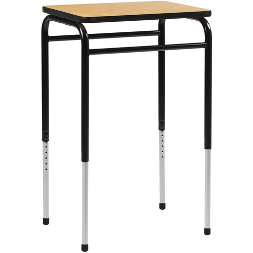 MITYBILT Zenith Student Desk - High Pressure Laminate (HPL) Rectangle Top - Four Leg Base - 4 Legs - 24" Table Top Length x 18" Table Top Width x 1" Table Top Thickness - 42" Height - Maple, Black