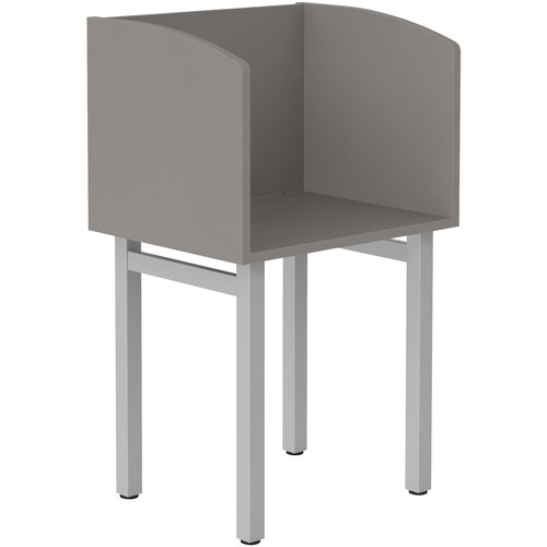 Global Edventure ENFC3024 Study Carrel - H-shaped Base - 24" Height x 30" Width - Hayden Gray - Meeting & Conference Room Tables - GLBENFC3024HGT