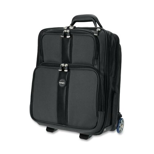 Kensington Carrying Case (Roller) for 17" Notebook - Black - Abrasion Resistant, Puncture Resistant, Tear Resistant - Ballistic Nylon - Handle - 15.98" (406 mm) Height x 11.50" (292 mm) Width x 1.50" (38 mm) Depth - 1 Pack - Retail