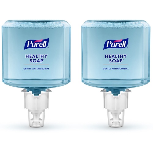 PURELL® HEALTHY SOAP™ ES4 0.5% BAK Antimicrobial Foam Refill - 40.6 fl oz (1200 mL) - Hand, Skin - Moisturizing - Blue - Bio-based, Dye-free - 2 / Carton