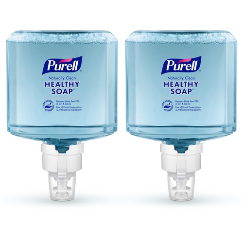 PURELL® ES8 CRT HEALTHY SOAP™ Naturally Clean Foam - 40.6 fl oz (1200 mL) - Dirt Remover, Kill Germs - Skin - Blue - Preservative-free, Paraben-free, Phthalate-free, Dye-free, Bio-based - 2 / Carton