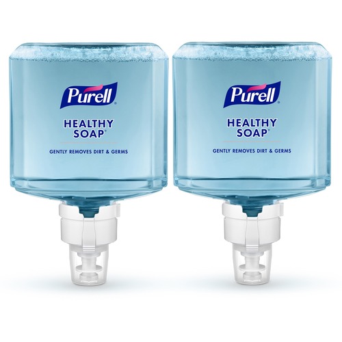 PURELL® ES8 HEALTHY SOAP™ Fresh Scent Foam - Fresh ScentFor - 40.6 fl oz (1200 mL) - Dirt Remover, Kill Germs - Hand, Skin - Moisturizing - Blue - Dye-free, Pleasant Scent, Bio-based, Phthalate-free, Paraben-free, Triclosan-free - 2 / Carton