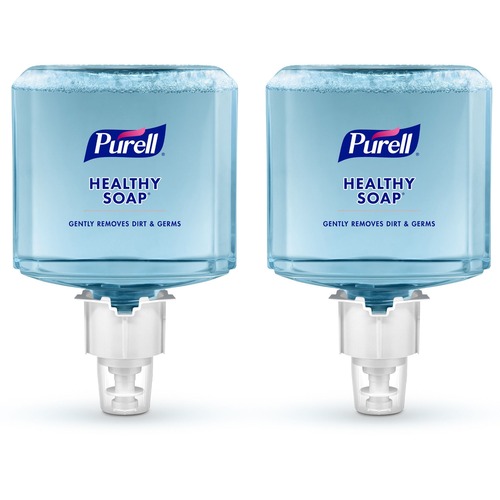 PURELL® HEALTHY SOAP™ ES4 Fresh Scent Foam Refill - Fresh ScentFor - 40.6 fl oz (1200 mL) - Dirt Remover, Kill Germs - Hand, Skin - Moisturizing - Blue - Dye-free, Pleasant Scent, Bio-based, Phthalate-free, Paraben-free, Triclosan-free - 2 / Car