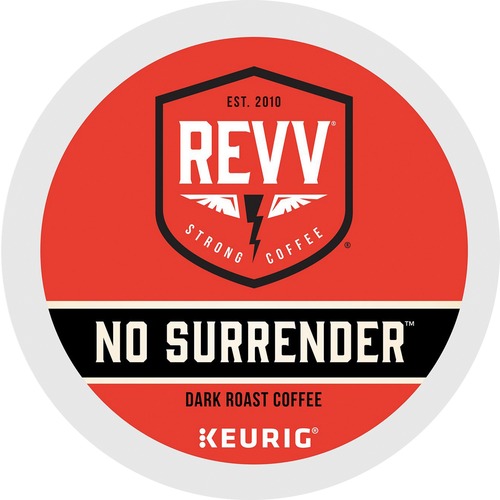 revv® K-Cup No Surrender Coffee - Compatible with Keurig Brewer - Dark/Bold - 24 / Box