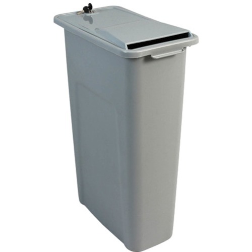 HSM 30" Lockable Shredder Bin - Tamper Proof Lid - Executive Gray