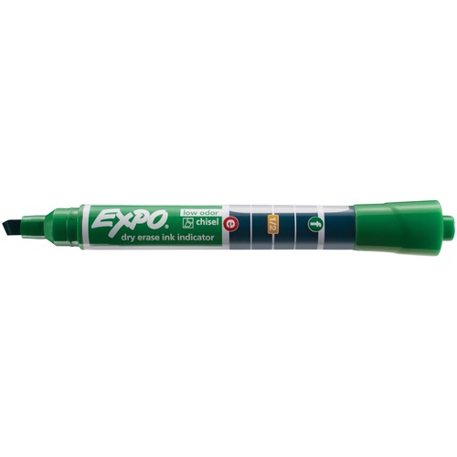 Expo Dry Erase Marker - Bold Marker Point - Chisel Marker Point Style - Green Alcohol Based Ink