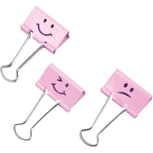 Victor Bulldog Clip - 20 / Pack - Pink - Metal - Binder Clips - RPC1352