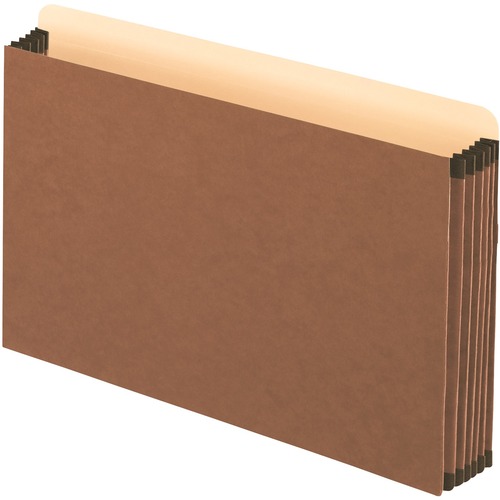 Pendaflex Straight Tab Cut Legal Recycled File Pocket - 8 1/2" x 14" - 1050 Sheet Capacity - 5 1/4" Expansion - 1 Pocket(s) - Top Tab Location - Manila, Red Fiber, Polypropylene - Red - 10 / Box